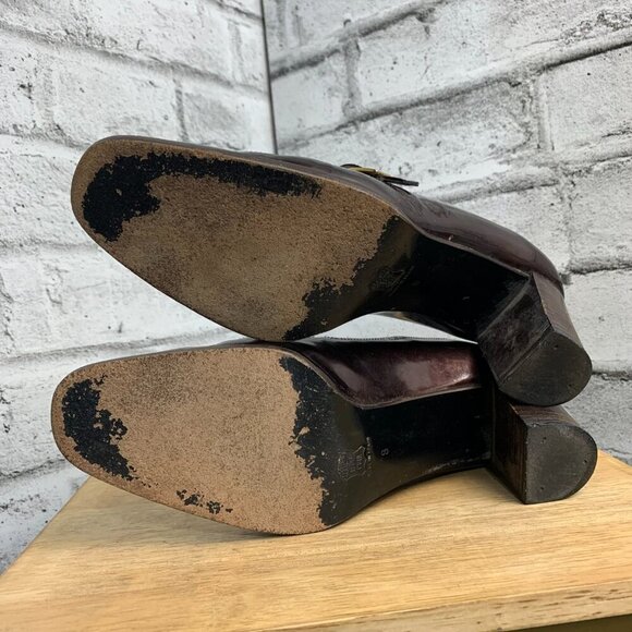 Vintage 90s Arnold Churgin Patent Leather Mid Block Heel Loafer - Picture 10 of 13